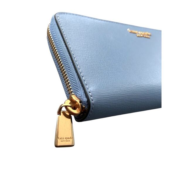 Kate Spade New York Morgan Zip Around Continental Wallet Kingfisher Blue - Picture 4 of 7